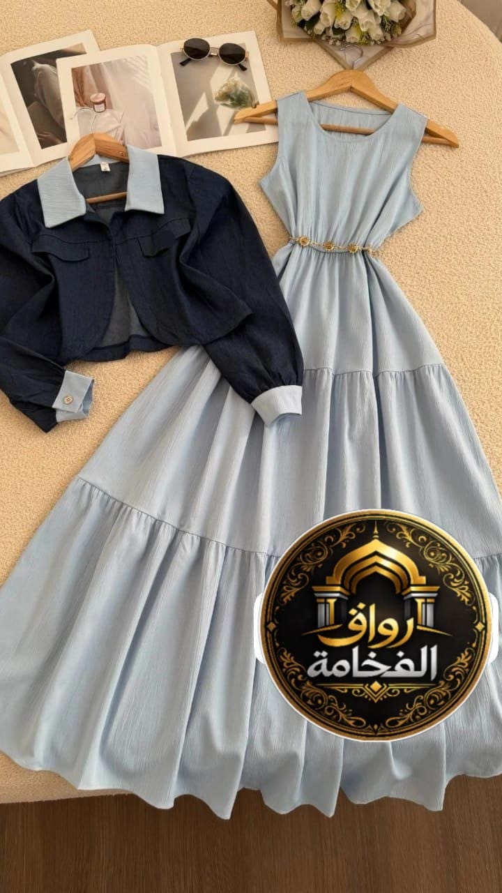 Vêtements femmes — توب الكسوة كريب مكرش  توب قميجة دجين طونسيل