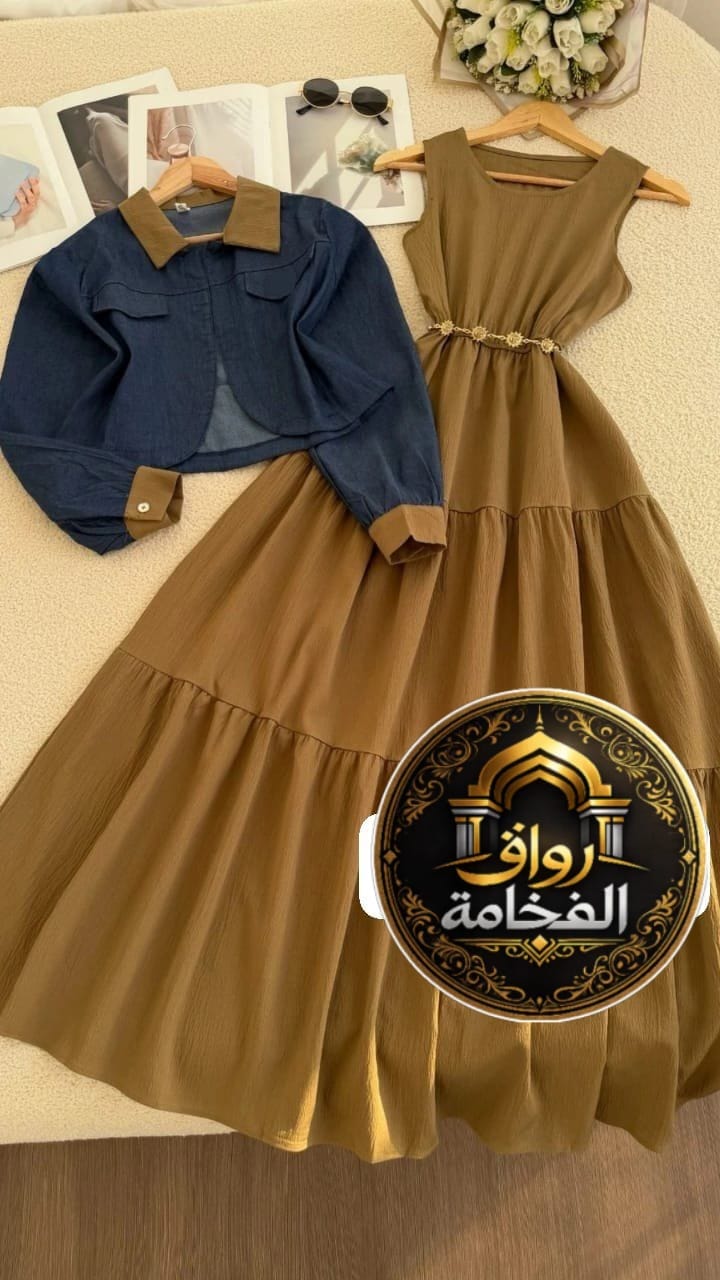 Vêtements femmes — توب الكسوة كريب مكرش  توب قميجة دجين طونسيل